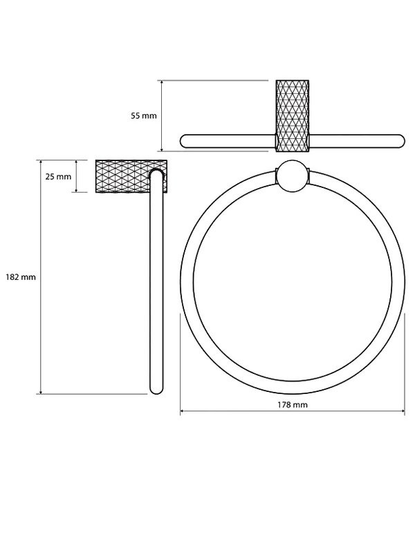 Держатель для полотенец Bemeta Copra 176204060 матовая медь, кольцо