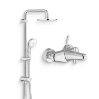 Душевой комплект Смеситель Grohe Eurodisc Joy 23431000 + Стойка New Tempesta Rustic 27399002 Душевой комплект Смеситель Grohe Eurodisc Joy 23431000 + Стойка New Tempesta Rustic 27399002