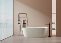 Ванна из искусственного камня AltroBagno Luciana 090223 170x80 см, отдельностоящая, овальная, на ножках, с донным клапаном