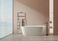 Ванна из искусственного камня AltroBagno Luciana 090223 170x80 см, отдельностоящая, овальная, на ножках, с донным клапаном