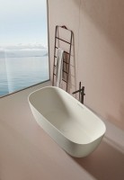 Ванна из искусственного камня AltroBagno Luciana 090223 170x80 см, отдельностоящая, овальная, на ножках, с донным клапаном