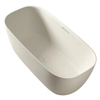 Ванна из искусственного камня AltroBagno Luciana 090223 170x80 см, отдельностоящая, овальная, на ножках, с донным клапаном