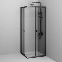 Душевой уголок AM.PM Sunny W87G-403-9090-BT 90x90 см, черный матовый