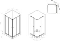 Душевой уголок AM.PM Sunny W87G-403-9090-BT 90x90 см, черный матовый