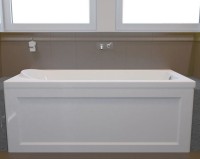 Акриловая ванна Aquanet West 140x70 см, пристенная, белая, с каркасом