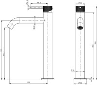 Смеситель для раковины Wonzon & Woghand WW-H1062-MB черный матовый