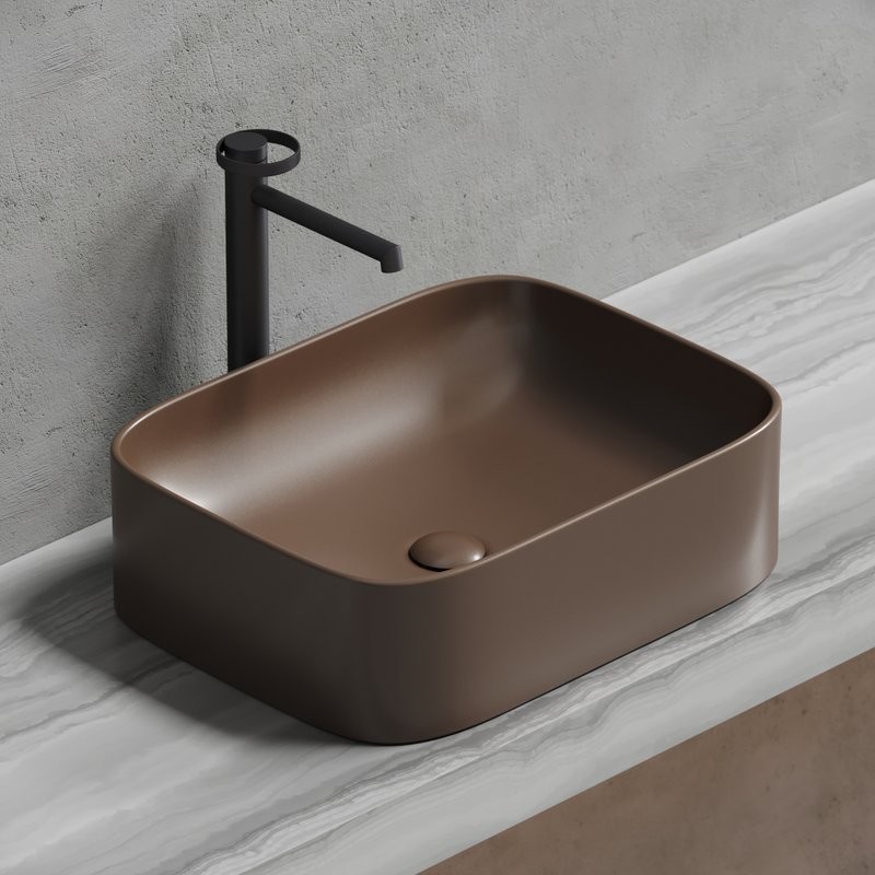 Накладная раковина Ceramicanova Element CN6052MDB темно-коричневая матовая