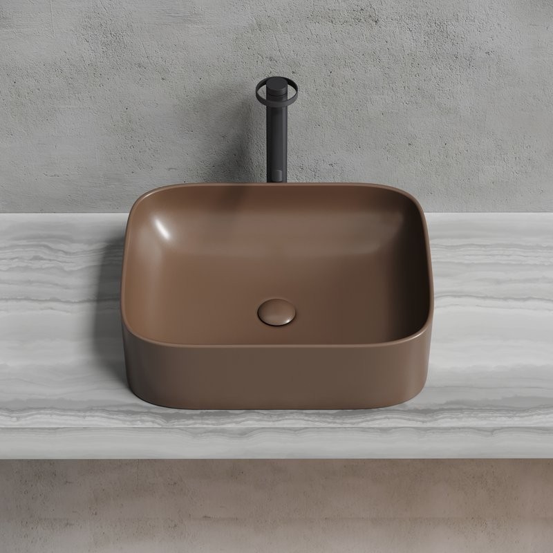 Накладная раковина Ceramicanova Element CN6052MDB темно-коричневая матовая