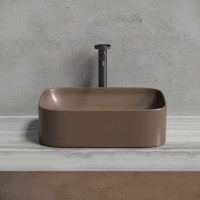 Накладная раковина Ceramicanova Element CN6052MDB темно-коричневая матовая