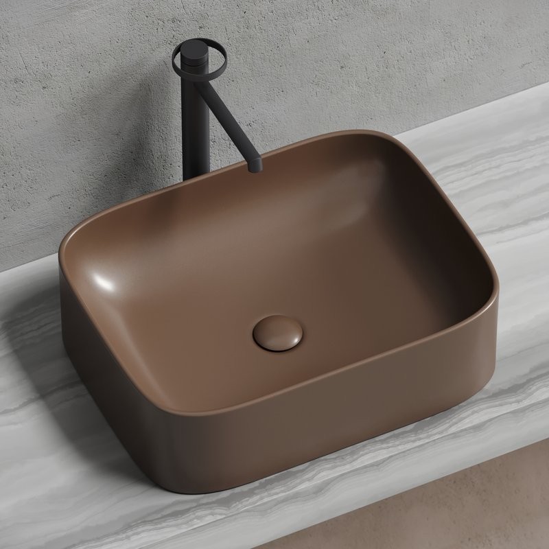 Накладная раковина Ceramicanova Element CN6052MDB темно-коричневая матовая