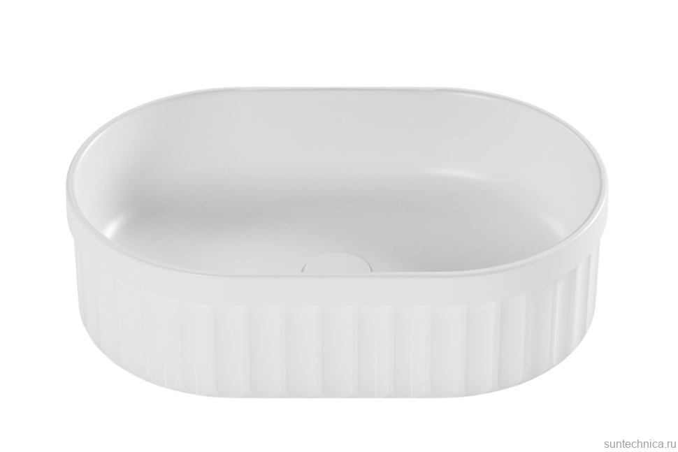Накладная раковина Belux Колизей 55 глянцевая белая, овальная