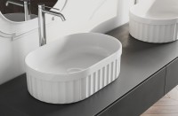 Накладная раковина Belux Колизей 55 глянцевая белая, овальная