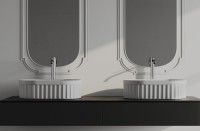 Накладная раковина Belux Колизей 55 глянцевая белая, овальная