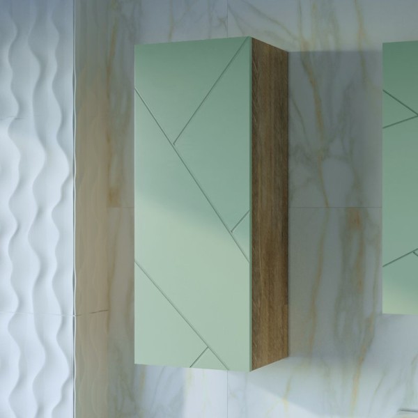 Шкаф Бриклаер Кристалл 90 фисташка, дуб гранж песочный