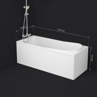 Акриловая ванна AM.PM Like W80A-170-070W-A без опоры 170x70 см, пристенная, белая