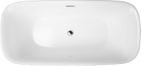Акриловая ванна BelBagno BB202-1700-800 170x80 см, отдельностоящая, белая, овальная, на ножках, со сливом-переливом