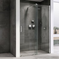 Душевая дверь в нишу Abber Komfort AG90120 120 см, профиль черный, стекло прозрачное