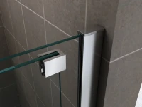Душевая дверь в нишу Abber Komfort AG90120 120 см, профиль черный, стекло прозрачное