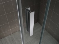 Душевая дверь в нишу Abber Komfort AG90120 120 см, профиль черный, стекло прозрачное