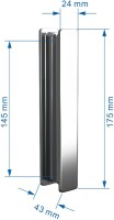 Душевая дверь в нишу Abber Komfort AG90120 120 см, профиль черный, стекло прозрачное