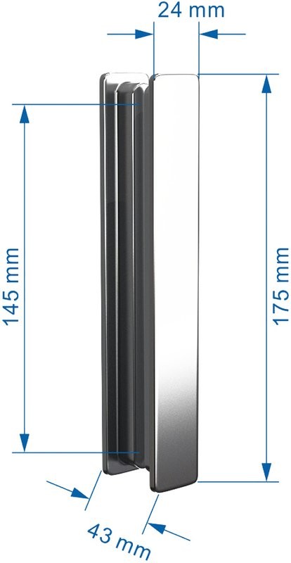 Душевая дверь в нишу Abber Komfort AG90120 120 см, профиль черный, стекло прозрачное