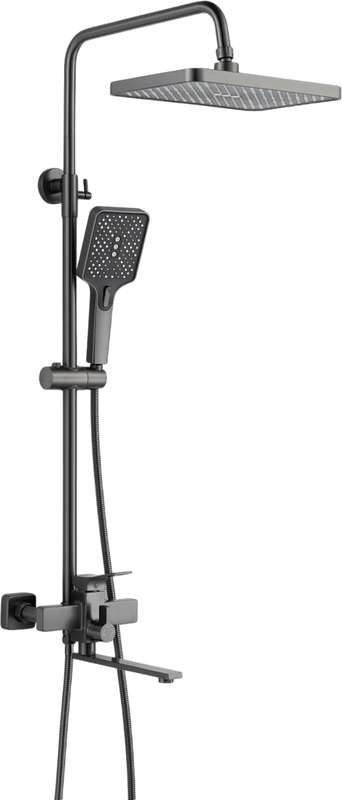 Душевая стойка Shevanik S6136T оружейная сталь