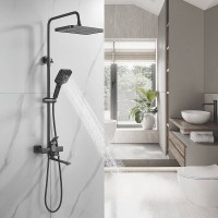 Душевая стойка Shevanik S6136T оружейная сталь