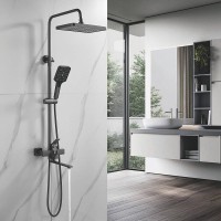 Душевая стойка Shevanik S6136T оружейная сталь