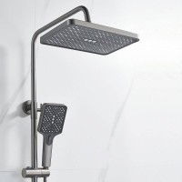 Душевая стойка Shevanik S6136T оружейная сталь