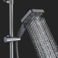 Душевая стойка Shevanik S6136T оружейная сталь