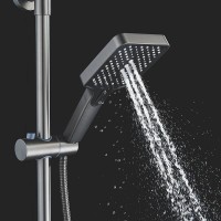 Душевая стойка Shevanik S6136T оружейная сталь