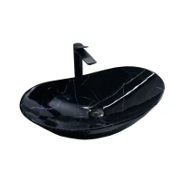 Накладная раковина GID Lago Bs9811 61 под глянцевый камень, овальная, фаянс