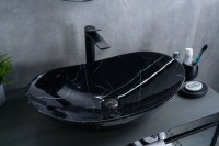 Накладная раковина GID Lago Bs9811 61 под глянцевый камень, овальная, фаянс