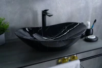Накладная раковина GID Lago Bs9811 61 под глянцевый камень, овальная, фаянс