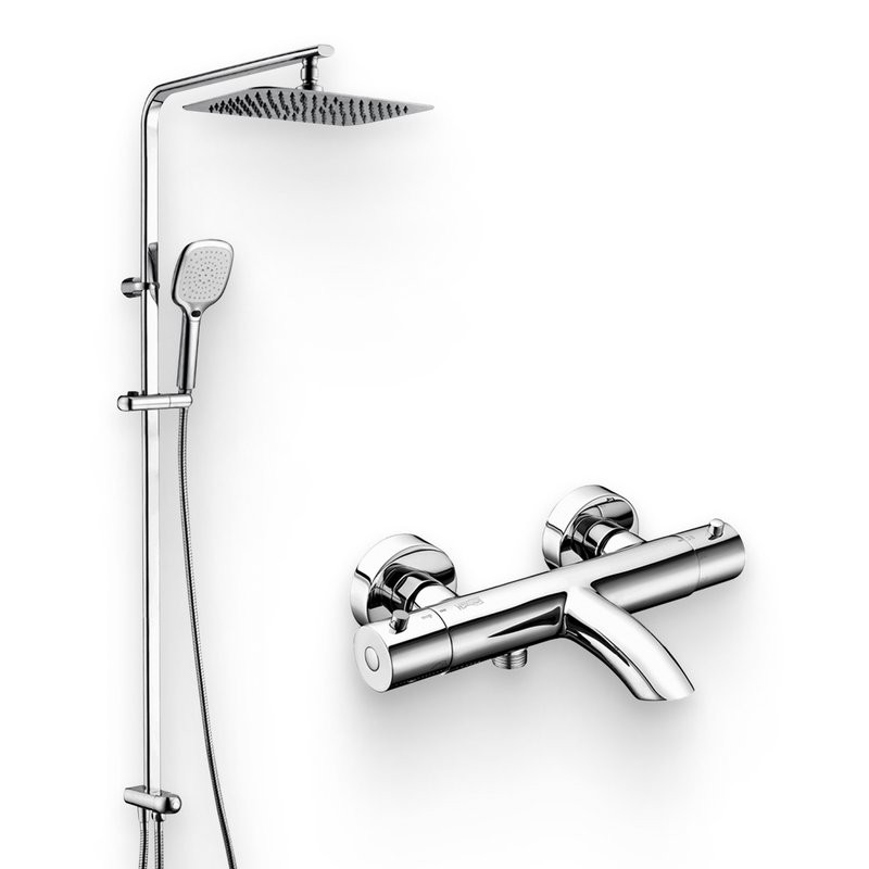 Душевой комплект Термостат Wasserkraft Berkel 4811 для ванны с душем + Стойка A042
