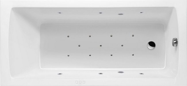 Акриловая ванна Excellent Aquaria WAEX.AQU14.RELAX 140x70 см, левая, встраиваемая, с гидромассажем, белая, с каркасом, со сливом-переливом