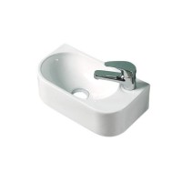 Раковина маленькая в туалет GID Suspendido N9274L 40 глянцевая белая, прямоугольная, фаянс