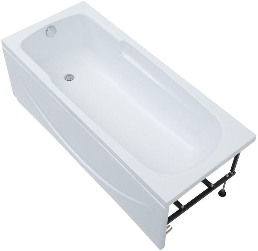 Акриловая ванна Aquanet Extra 255742 160x70 см, пристенная, белая, с каркасом