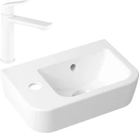 Комплект Раковина маленькая Lavinia Boho One 33310001L + Смеситель Wellsee ICON! for life 182305000 матовый белый