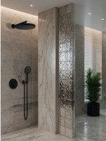 Душевой комплект AltroBagno Bilancia AltroBagnoBilancia040416MB С ВНУТРЕННЕЙ ЧАСТЬЮ, черный матовый