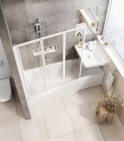 Акриловая ванна Ravak BeHappy II R 150x75 см, правая, пристенная, белая, асимметричная, на ножках