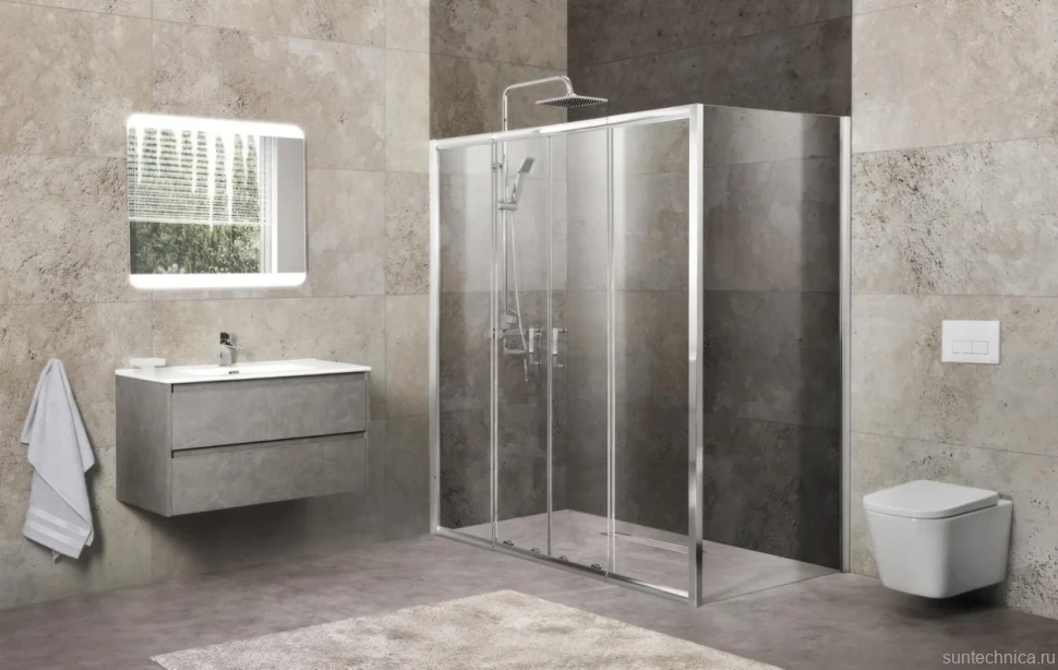 Душевой уголок BelBagno Unique UNIQUE-AH-21-170/200-90-C-Cr