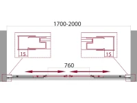 Душевой уголок BelBagno Unique UNIQUE-AH-21-170/200-90-C-Cr