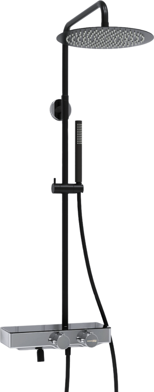 Душевая стойка Wasserkraft Abens 2000 A114.160.217.CB Thermo с термостатом, черная