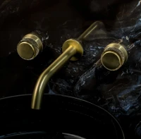 Смеситель для раковины Boheme Aura 152-2-MG-A С ВНУТРЕННЕЙ ЧАСТЬЮ, матовое золото