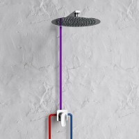 Душевой комплект Wasserkraft Tauber A6451.097.121 С ВНУТРЕННЕЙ ЧАСТЬЮ, никель