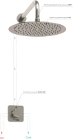 Душевой комплект Wasserkraft Tauber A6451.097.121 С ВНУТРЕННЕЙ ЧАСТЬЮ, никель