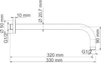 Душевой комплект Wasserkraft Tauber A6451.097.121 С ВНУТРЕННЕЙ ЧАСТЬЮ, никель