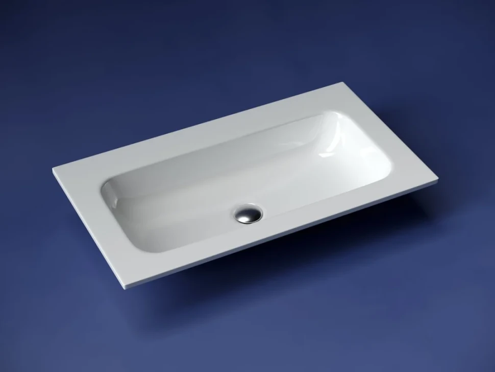Накладная раковина Ceramicanova Grace прямоугольная без отверстия под смеситель 81 см CN7012wx