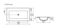 Накладная раковина Ceramicanova Grace прямоугольная без отверстия под смеситель 81 см CN7012wx